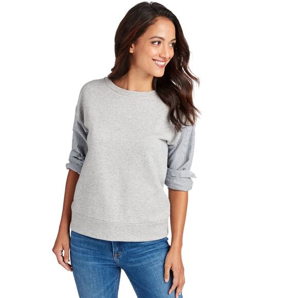 Vineyard Vines Gray Mixed Media Sweatshirt - Picture 9 of 10